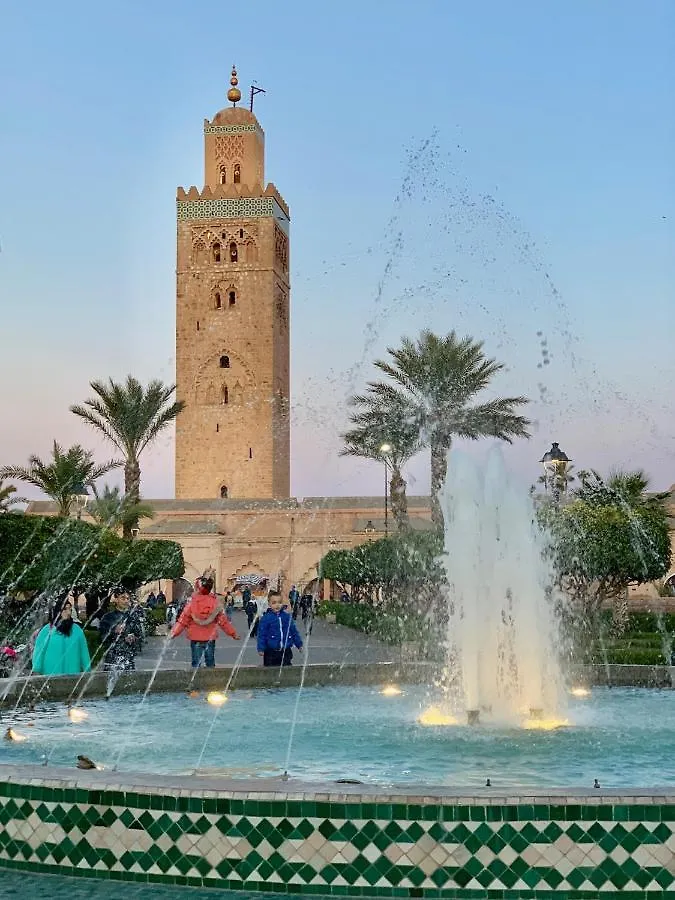 Authentic Moroccan Charm Apartment In Marrakech Terrace 마라케시 0*,