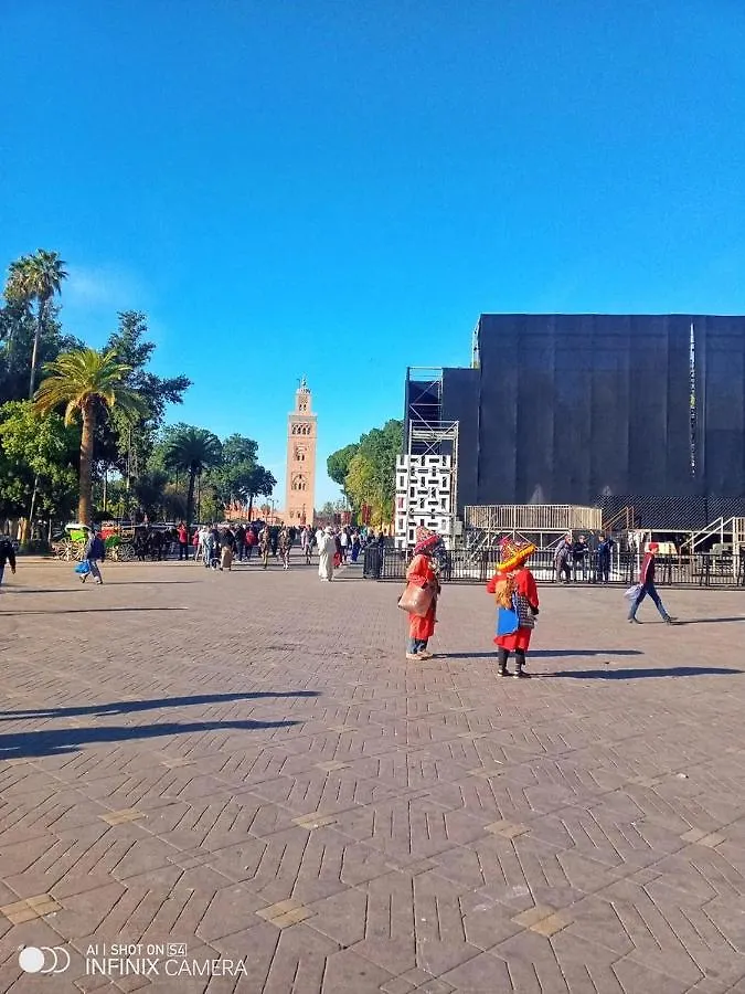 Authentic Moroccan Charm Apartment In Marrakech Terrace 마라케시 리야드