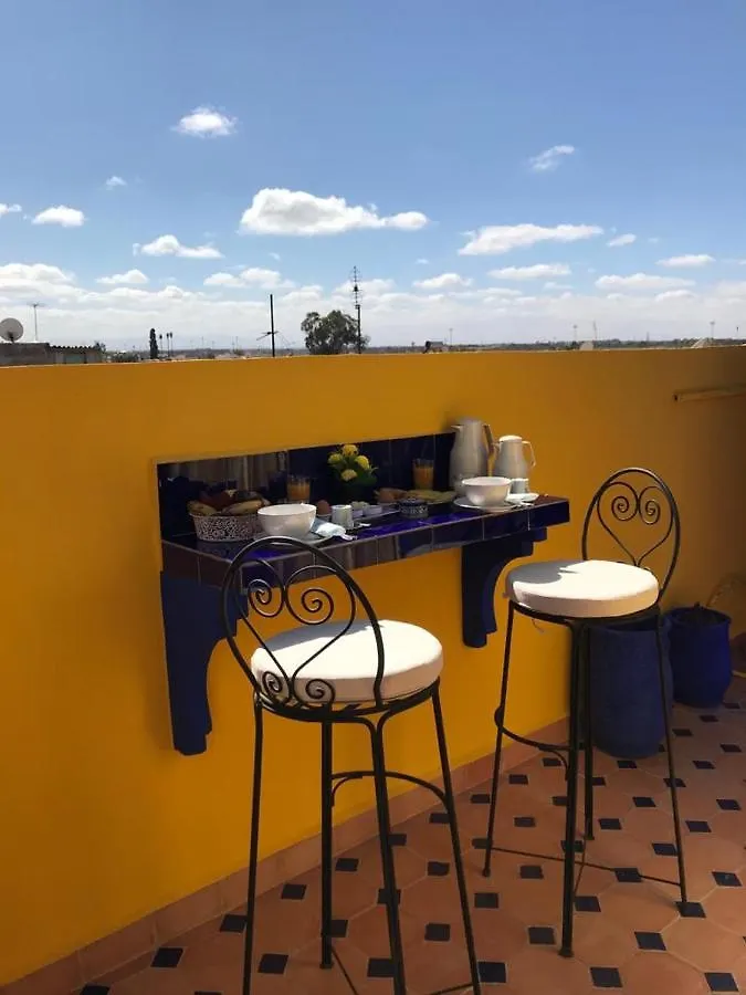 Marockansk riad Authentic Moroccan Charm Apartment In Marrakech Terrace Marrakesh Marocko